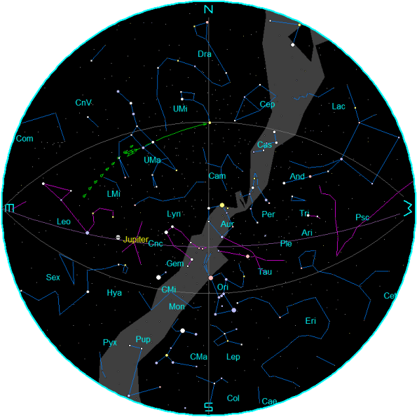 Star Chart for February 2015.