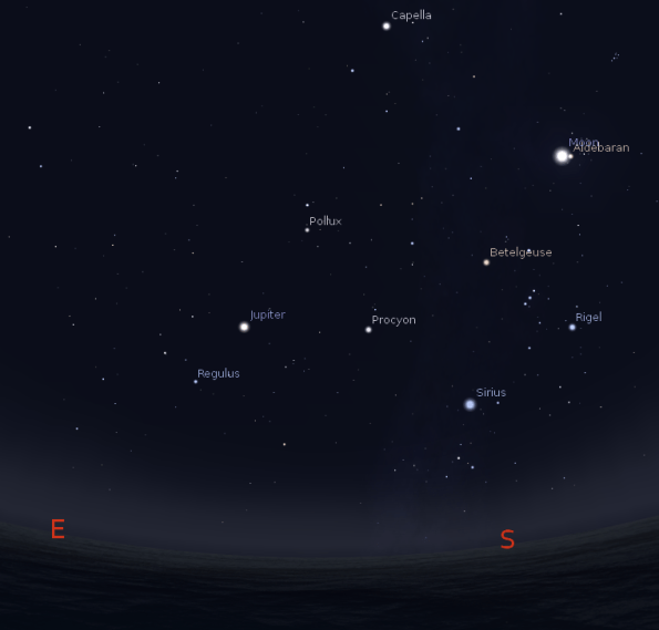 Jupiter and the moon