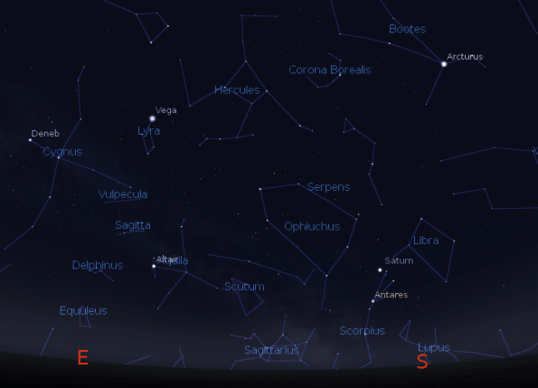 Saturn and the Summer Constellations