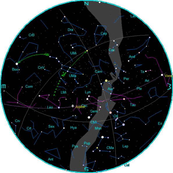 March 2015 star chart