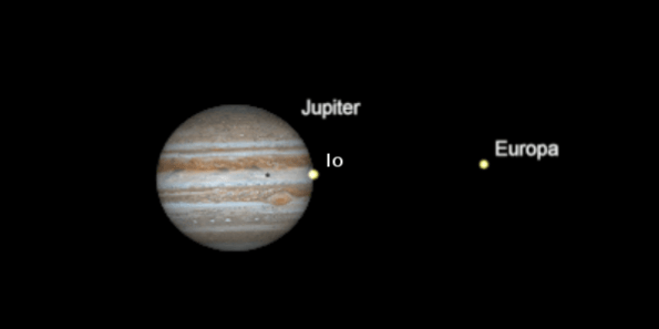 Io leaves Jupiter's face