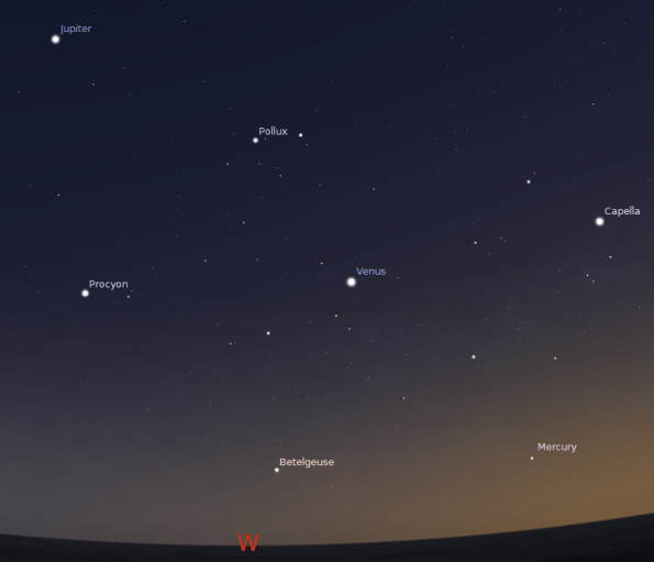 Mercury, Venus, Jupiter