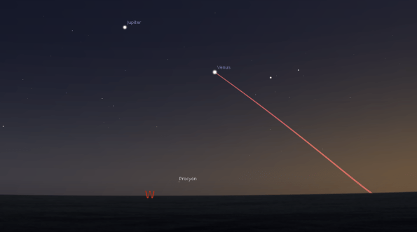 Venus at greatest eastern elongation