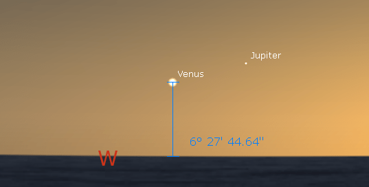 Venus and Jupiter