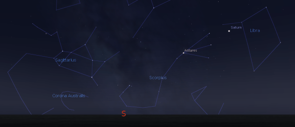 Saturn and summer constellations