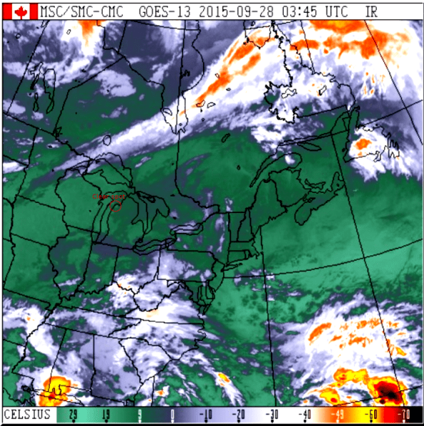 Satellite cloud image