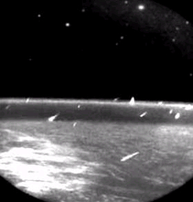 Meteor shower from orbit