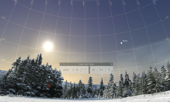 Sky at occultation start
