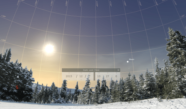 Sky at occultation end