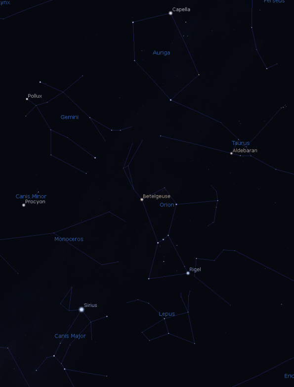 Bright stars of winter