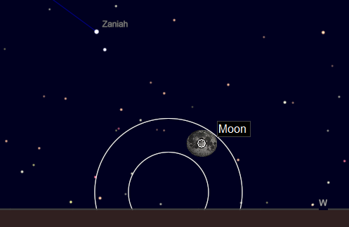 The Moon as it is about to set
