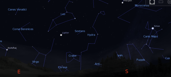 Jupiter in the evning