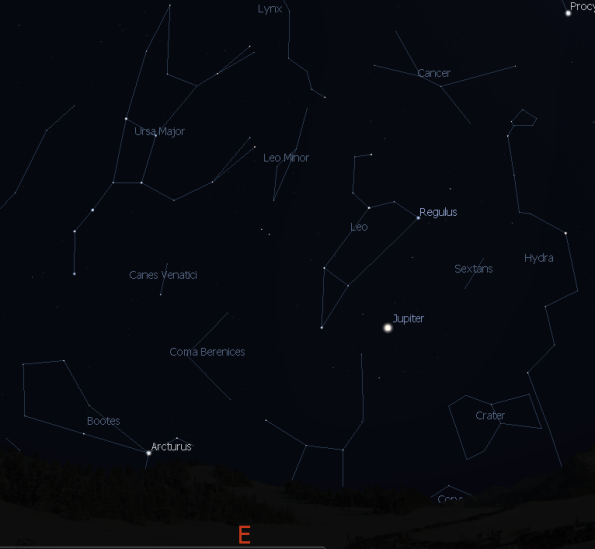 Jupiter in the evening