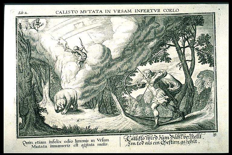 Arcas and Callisto woodcut