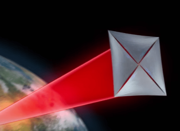 postcard spacecraft being launched