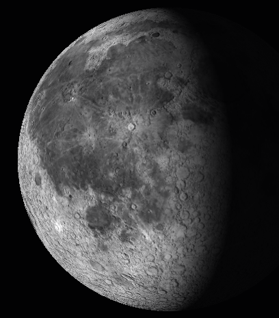 The Moon as it might appear in binoculars