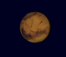 Mars through a telescope