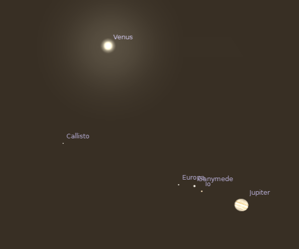 Venus near Jupiter