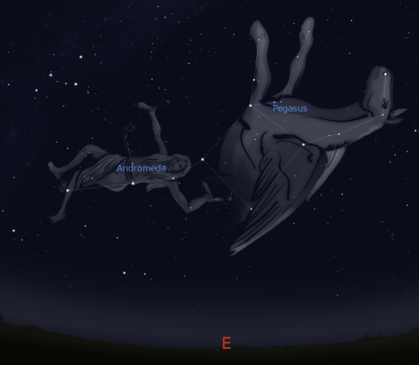 Pegasus and Andromeda, artist view