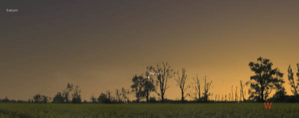 Venus and Saturn in the twilight