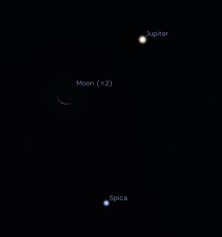 Moon and Jupiter
