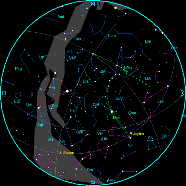 March Morning Star Chart