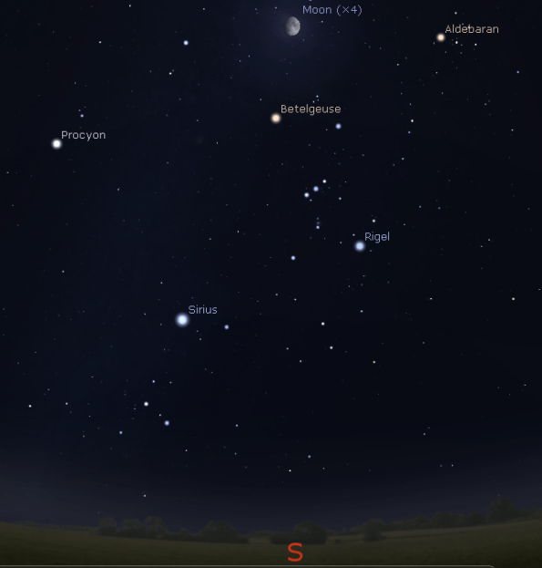 The Moon at its highest tonight