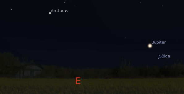 Jupiter in the evening