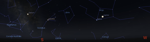 Morning planets and stars