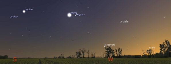 Early evening planets