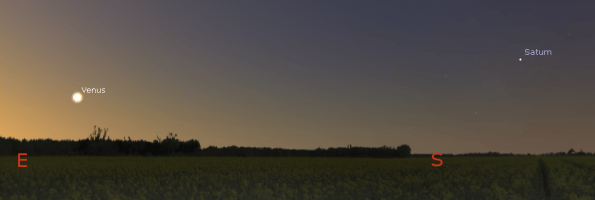 Saturn and Venus at 6 a.m.