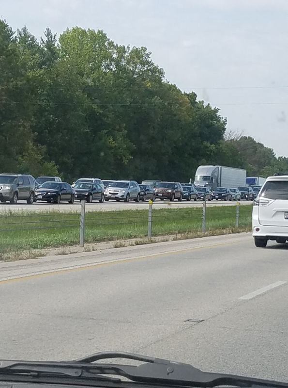 Traffic heading south on I-55
