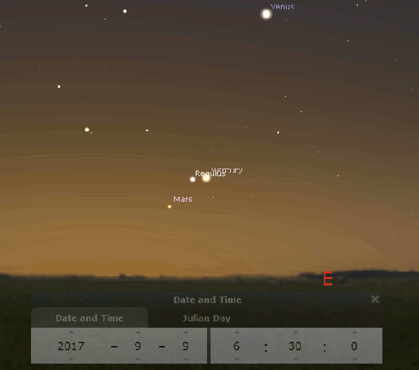 Dance of the morning planets