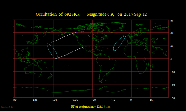 Occultation map