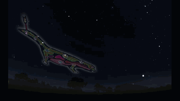 Fisher brushing his tail along the horizon