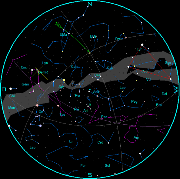 December 2017 star chart