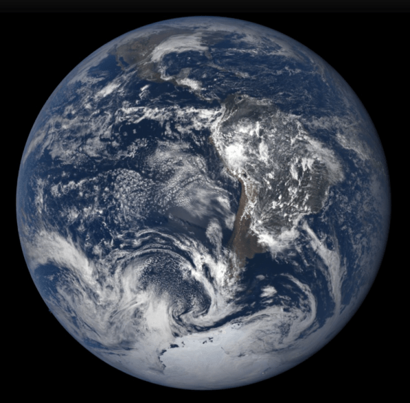 The Earth near the December solsitce