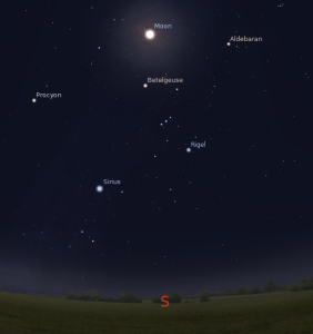 The winter full moon