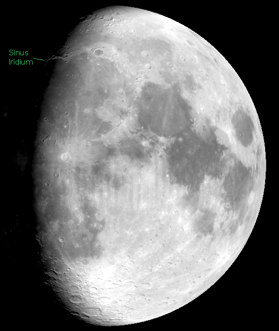 The Moon with Sinus Iridium