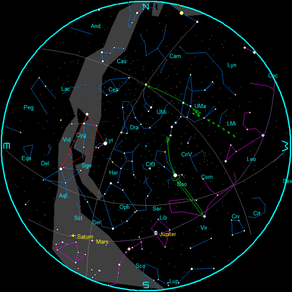 March Morning Star Chart