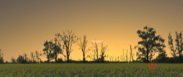 Venus after sunset.