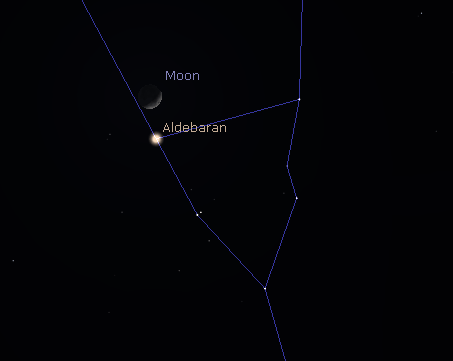 The Moon and Aldebaran