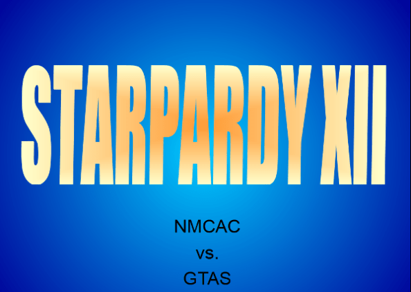 Starpardy XII title slide