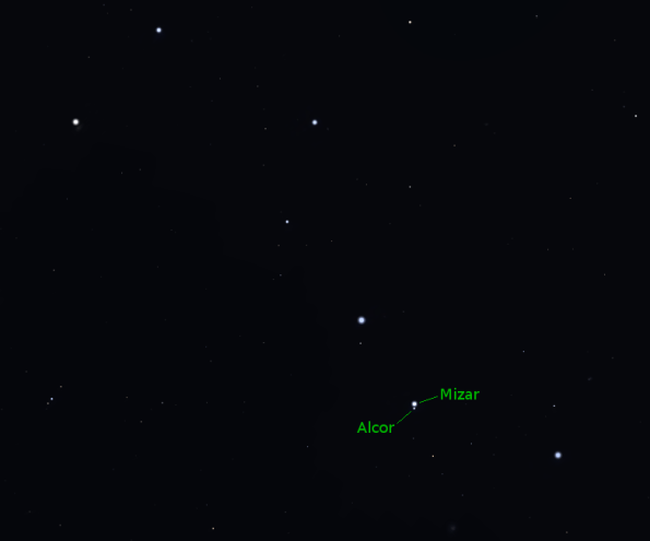 The Big Dipper with Mizar & Alcor