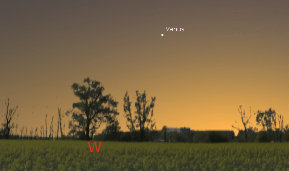 Venus in evening twilight