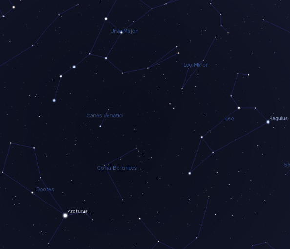 Coma Berenices finder chart