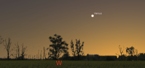 Venus in evening twilight