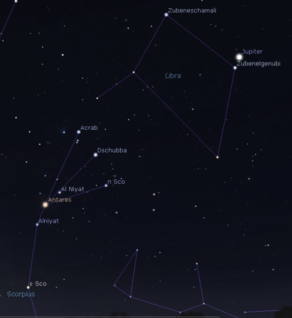 Jupiter with Zubenelgeubi