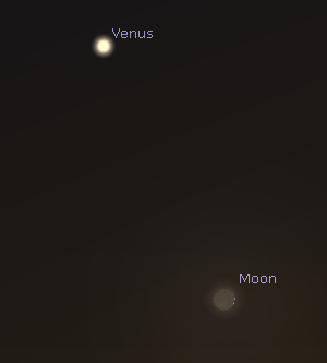 Venus and the Moon