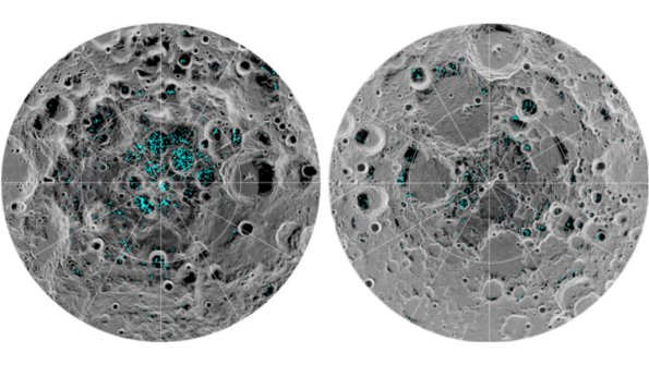 Map of water at the Moon's poles